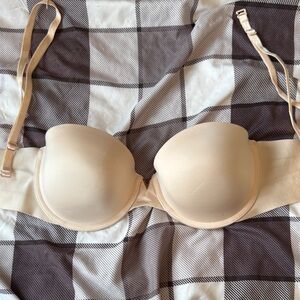 Victoria's Secret Cream Strapless Bra